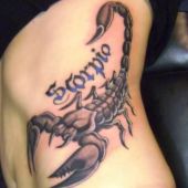 side tattoo scorpion