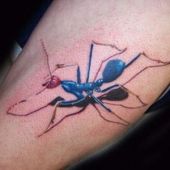 tatuaże 3D mrówka