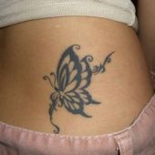 lower back tattoo butterfly