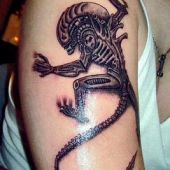 3D alien tattoo