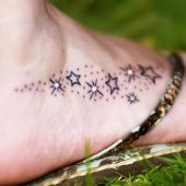 foot tattoo stars