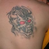 skull demon tattoo