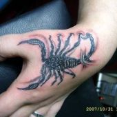 scorpion hand tattoo 3d