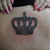 back tattoo crown