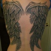 wings back tattoo