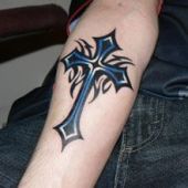 cross hand tattoo