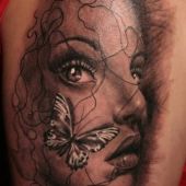 tatuaże twarz kobiety