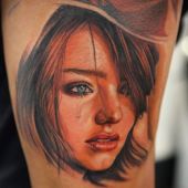 tatuaże twarz kobiety 3d