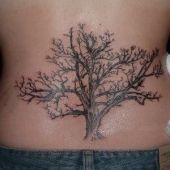 tatuaż drzewo na plecach