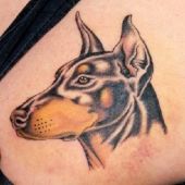 tatuaż głowa psa