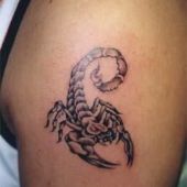 tatuaż skorpion na ramieniu