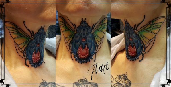 A.art.Tattoo tatuaż na szyi
