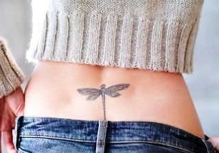 dragonfly lower back tattoos