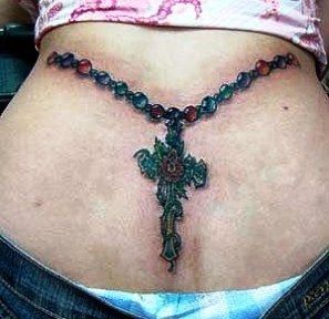 lower back tattoo rosary