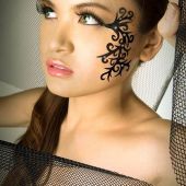 face tattoo for girl
