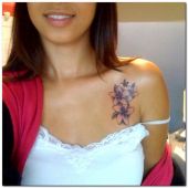 Orchid Flower tattoo for girl
