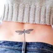 dragonfly lower back tattoos