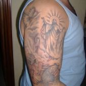 tatuaż Chrystus zmartwychwstały